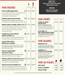 Carte et menu de American Steak House Gonesse à Gonesse — Les vins rouge, blanc, ...