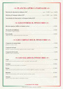 Menu Il Pinocchio - Plancha apéro  à partager, entrées   et salades,...