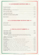 Menu Il Pinocchio - Les desserts, gourmandises et glaces,...