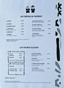 Menu Crêperie du Parc - Les crêpes de froment et coupes glacées