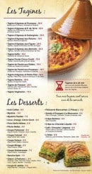 Menu La Palmeraie - Les tagines et les desserts 