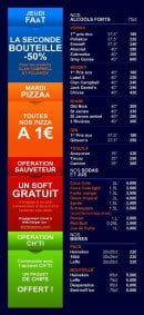 Menu Alerte Apero - Les alcools forts, sodas et bières 