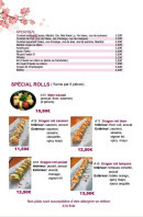 Carte et menu de Okynawa à Eaubonne — Aperitifs, special rolls