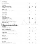 Menu Cala Luna - Les vins rouges suite et vins rosés