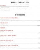 Menu Big Ben - Le menu enfant et poissons