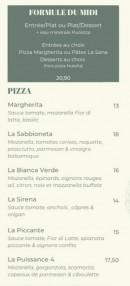 Menu Casa Pepe - Les pizzas et formules