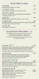 Carte et menu de Foody's Planet à Roissy en France — Les garnitures et pour finir
