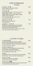 Carte et menu de Foody's Planet à Roissy en France — Pour commencer et la suite