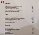 Carte et menu de La Brasserie du Terroir à Roissy en France — A la carte