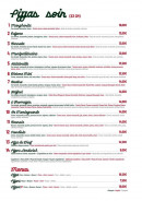 Menu La Pizza Du Chef - Les pizzzas