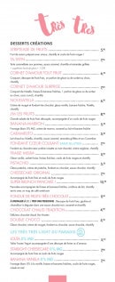 Menu Le paradis du fruit - Le ta-tatin, nougatella, caramelito,...