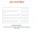 Menu Le Vivier de la mer - les huitres
