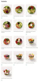 Menu Pret A Manger - Les salades