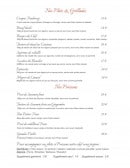 Menu Le Faubourg - Plats, grillades et poissons 