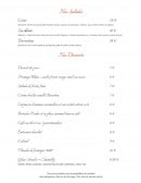 Menu Le Faubourg - Salades et desserts 