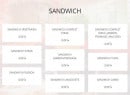 Menu Bel Zasyet - Les sandwiches