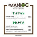 Menu Le Manioc - Tapas et plats