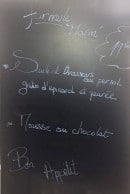 Menu Quai Ouest - Un exemple de menu du jour