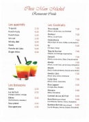 Menu Chez Man Michel - Les apéritifs, cocktails et boissons