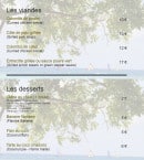 Menu Le filet du pêcheur - Les viandes et desserts