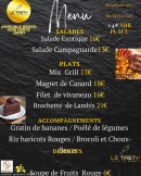 Menu Le Tasty - Exemple de menu