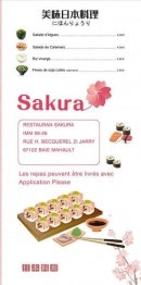 Menu Sakura - Salades et informations