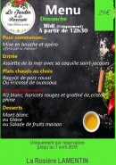 Menu Le Jardin De La Roseraie - Menu du jour 