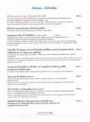 Carte et menu de Ti Kaz' la à Terre de Haut — Poissons