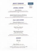 Carte et menu de Ti Kaz' la à Terre de Haut — Menu terroir