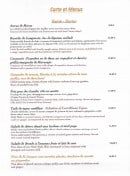 Carte et menu de Ti Kaz' la à Terre de Haut — Entrées