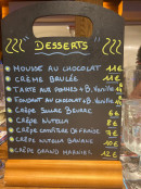 Carte et menu de Le Bistro de la Mer à Saint Martin — Les desserts