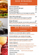 Carte et menu de Orange Fever à Saint Martin — Les burgers et desserts