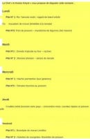 Menu Le Kwisto Kreyol - Un exemple du menu de la semaine