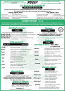 Menu Casa Datcha - Brunchs, poissons, salades,...