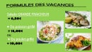 Menu Chez Niva Fraicheur - Les formules vacances