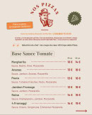 Carte et menu de El capo della pizza à Le Gosier — Pizzas base tomate