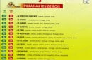 Menu gwada pizza plus - les pizzas 