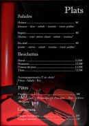 Menu Paradisio Pizza - Les plats