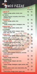 Carte et menu de Di Trevi à Fort de France — Pizzas
