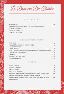 Carte et menu de La Brasserie du Théâtre à Fort de France — Menu enfant, desserts et glaces