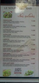 Carte et menu de Le Soup'bar à Fort de France — Les salades