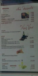 Carte et menu de Le Soup'bar à Fort de France — Les desserts et vins