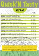 Carte et menu de Quick'N Tasty à Fort de France — Les pizzas