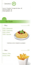 Menu Top Salade - Les snacks