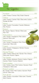 Menu Top Salade - Les suggestions
