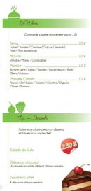 Menu Top Salade - Les extras et desserts