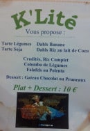 Menu K'lité - Un exemple de menu