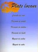 Menu La Dunette - Les plats locaux