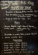 Menu Paille Bô kay - Exemple de menu du jour