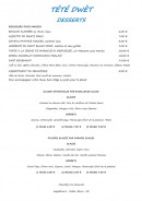 Menu Le Kano - Desserts